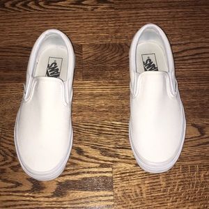 All White Vans Slip Ons